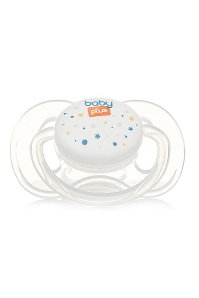 Baby Plus Single Palate Pacifier White 18-36 Months