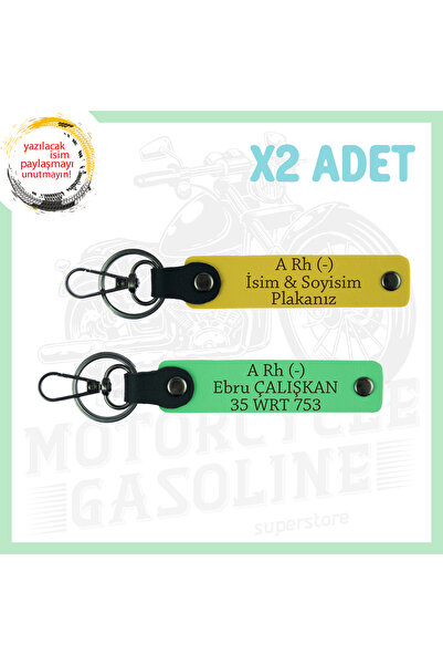 Asortishey Name Plate and a Rh (-) Blood Type Written, 2 Keychains, Yellow-Pi...