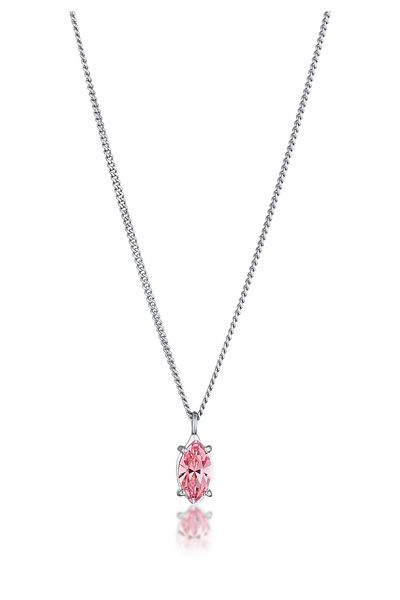ELLI Necklace Necklace Short With Stone Women Oval Pendant Armouredchain Glass Crystals Marquise Cut Rose