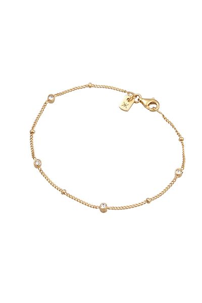 KUZZOI Bracelet Bracelet Men Ball Ballchain Glass Crystals Xirius Cut White 925 Sterling Silver Summer / Be