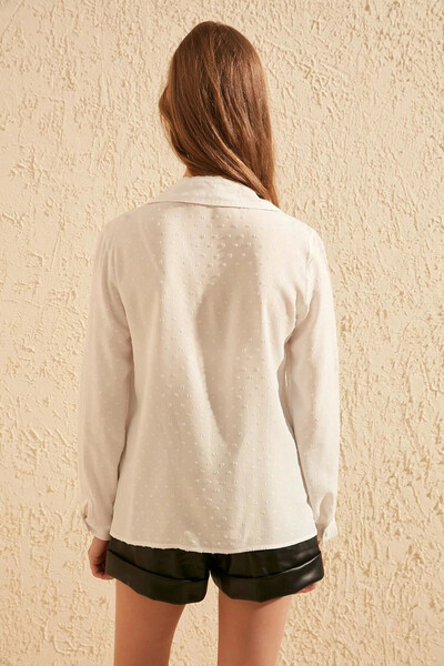 bacc Women's Ecru Viscose Basic Shirt Bcbsk-25700-K4094