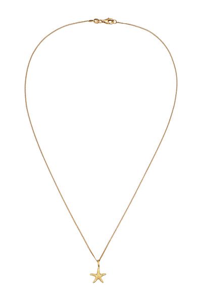 ELLI Necklace Necklace Women Starfish Pendant Armouredchain 925 Sterling Silver Gold-plated Summer / Beac