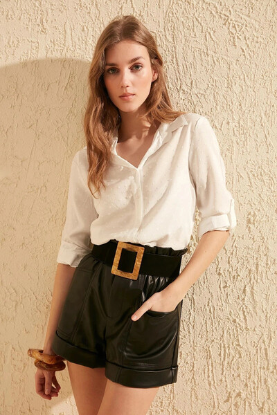 bacc Women's Ecru Viscose Basic Shirt Bcbsk-25700-K4094