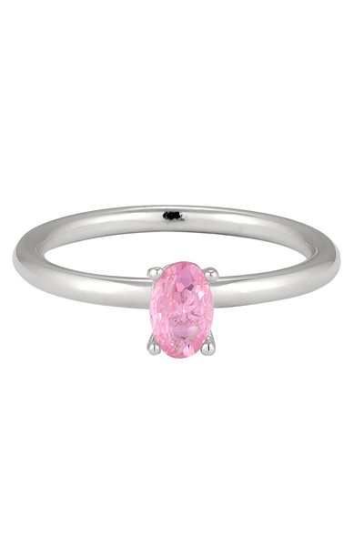 ELLI Ring Ring mit Steinen Damen Oval Zirkonia Diamantschliff Weiß 925 Sterling Silber