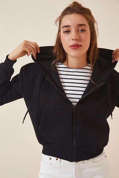 bacc Black Double Pocket Hooded Sweatshirt Bcbsk-25700-K6433