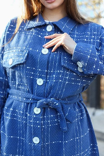 bacc Women's Indigo Waist Tie Coat Bcbsk-25700-3499