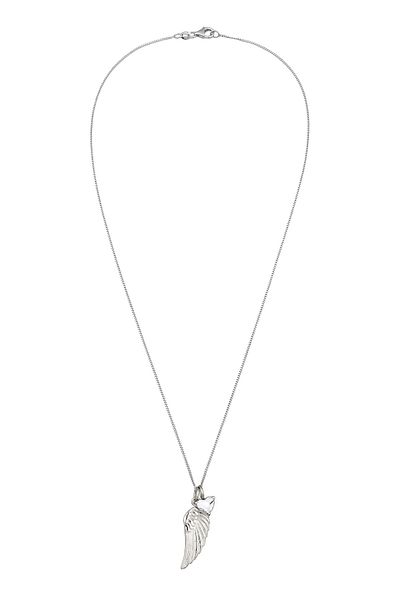 ELLI Halskette Kette mit Anhänger Damen Feder Panzerkette Glaskristalle Herz weiß 925 Sterling S