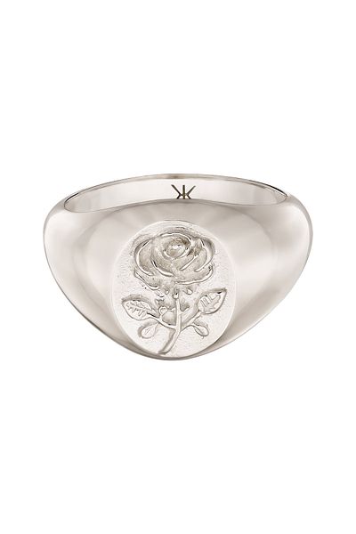 KUZZOI Ring Siegelring Herren Rosé 925 Sterling Silber Chunky