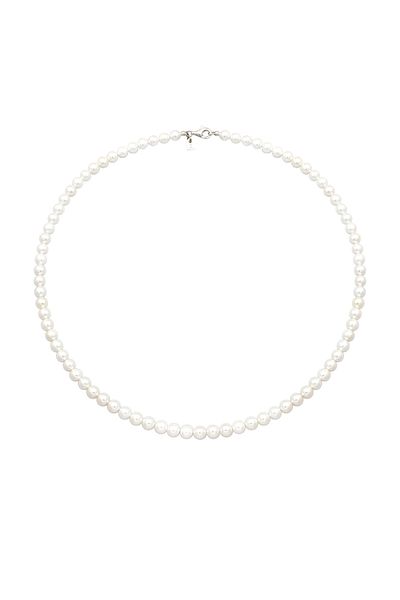 KUZZOI Náhrdelník Náhrdelník s perlami Muži Shell Core Pearls White 925 Sterling Silver 50 cm