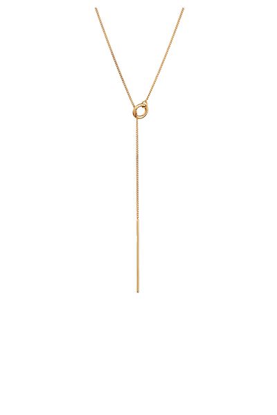 ELLI Halskette Y-Kette ohne Stein Damen Panzerkette 375 Gelbgold Party/Silvester Gold 45