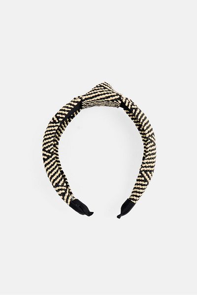 Orly Fashion Accessories Kids Girl Twisted Stripe Headband, Beige/black