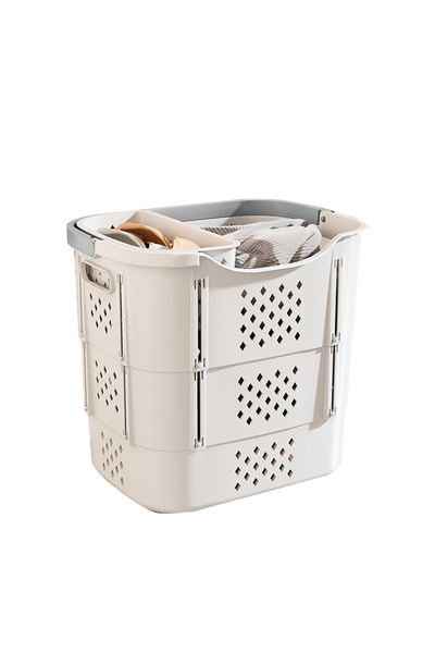 sharpdo Bathroom Clothes Storage Basket Dirty Clothes Basket with 1 Underwear Blue 38*29.5*38.5CM