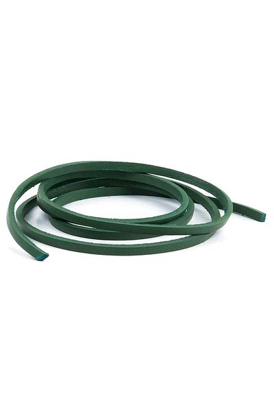 hapshoe Genuine Leather Green 5 mm 1 Pair 100 cm Shoelaces