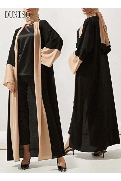 Generic Women Chiffon Robe Muslim Prayer Wear Islamic Robe Elegant Loose Cardigan Islamic Robe