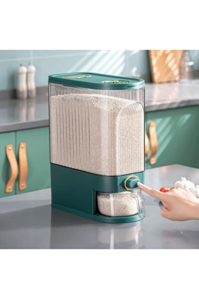 Yelajoy حاوية حبوب، مقاومة للرطوبة، تصميم شفاف، 16.5×33.5×39 سم، للمطبخ، فول ...