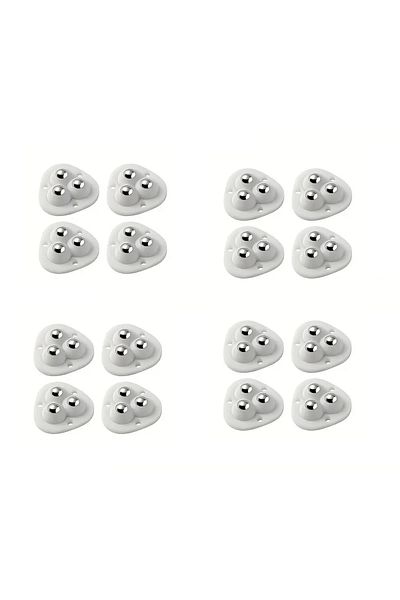 Generic Set Of Swivel Wheels Consisting Of 12 Pieces,Triangular Wheels With 3 Self-Adhesive Metal Balls