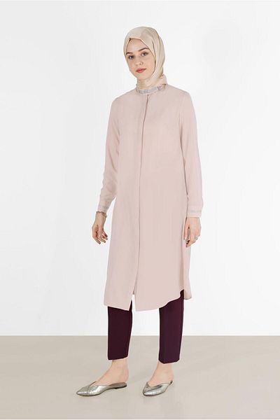 Alvina Stone Detailed Cuff and Collar Tunic 4913