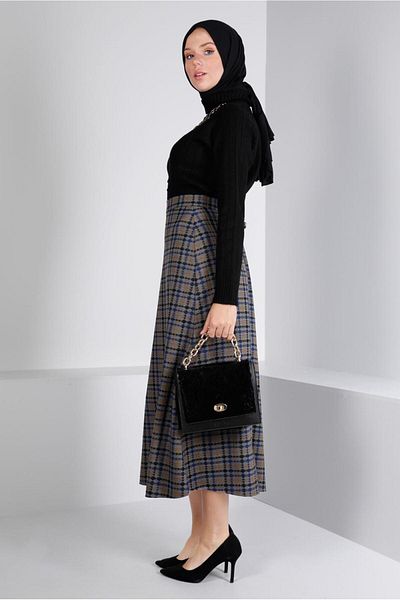 Alvina Fustă cu model în carouri 60357