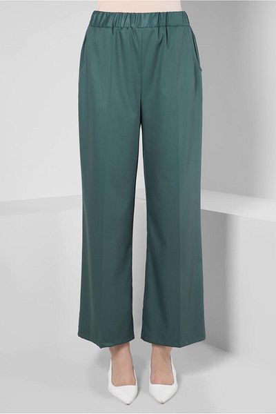 Alvina Pantaloni largi cu talie elastică 70554