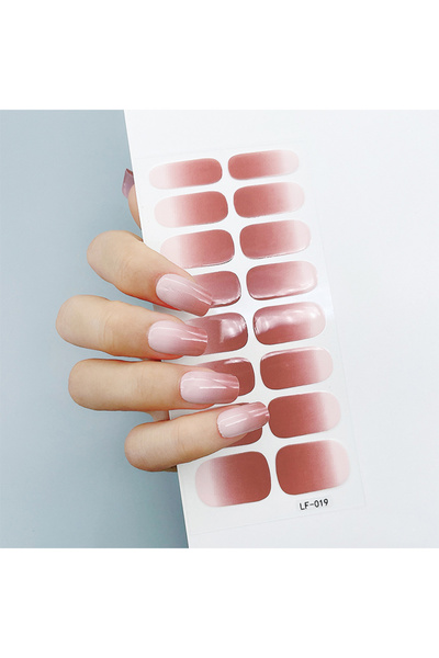 Youtrico ملصقات طلاء أظافر لامعة بـ 16 إصبعًا ذاتية اللصق DIY