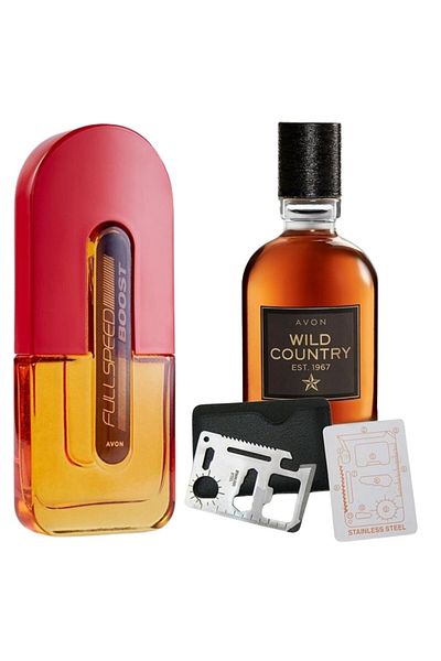 Dactylion Set apa de toaleta Full Speed Boost 75 ml, Wild Country 75 ml, card multifunctional de supravietuire