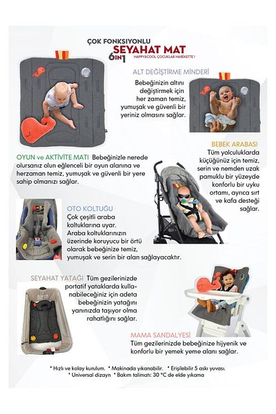 TEGA Baby Stroller Cushion, Lumbar Support, Double Sided, Multi-Purpose Travel Mat
