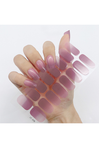 Youtrico ملصقات طلاء أظافر لامعة بـ 16 إصبعًا ذاتية اللصق DIY