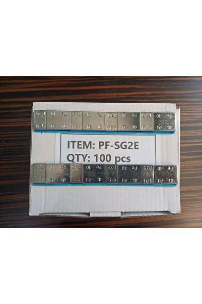 BSR Lastik Market Yapıştırma Balans Kurşunu, Galvaniz Sac Üzeri Geniş Mavi Bantlı, 5-10 gr 100 Ad/Pk , 4 Pk 24kg Koli
