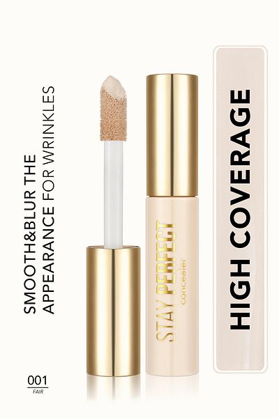 Flormar Natural Finish Concealer (COOL BOTTON) - Stay Perfect Concealer - 001 Fair -8682536085441