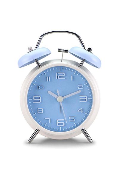 pilife Vintage Clock, Blue/white, Metal/plastic, 11.7 X 5.6 Cm