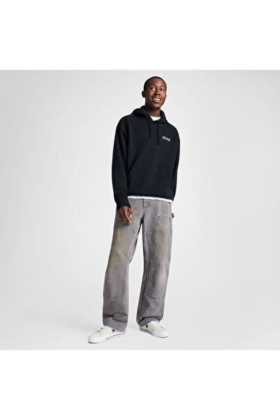 Converse Classic Erkek Loose Fit Siyah Hoodie