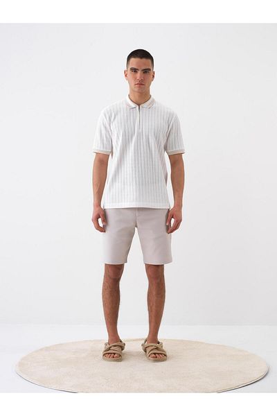 Xint Men's Natural Slim Fit Cotton Shorts