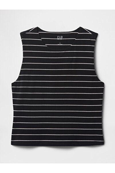 GAP Kadın Siyah Baskılı Örme Jersey Atlet