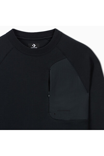Converse Classic Erkek Loose Fit Siyah Sweatshirt