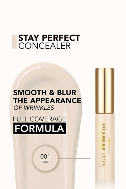 Flormar Natural Finish Concealer (COOL BOTTON) - Stay Perfect Concealer - 001 Fair -8682536085441