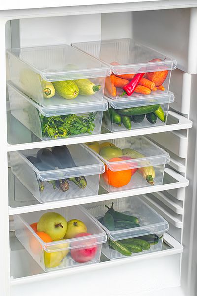 Porsima 3184 3 Pieces Covered Cabinet and Refrigerator Organizer Bathroom Kitchen Organizer 6 Liters