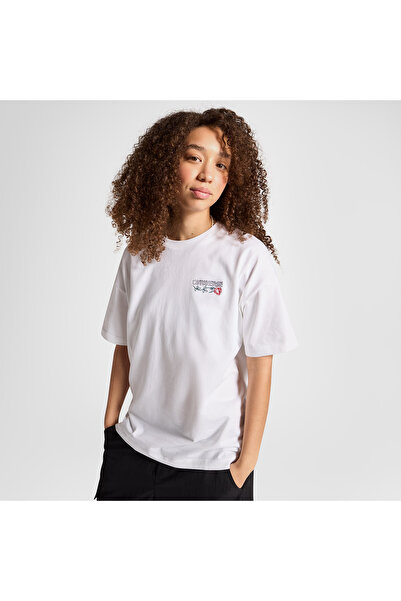 Converse Kadın Baskılı Beyaz T-Shirt