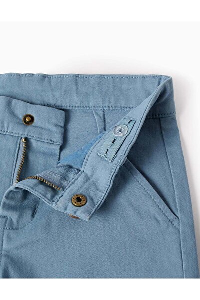 Ziddy Chino Twill Shorts for Boys, Light Blue