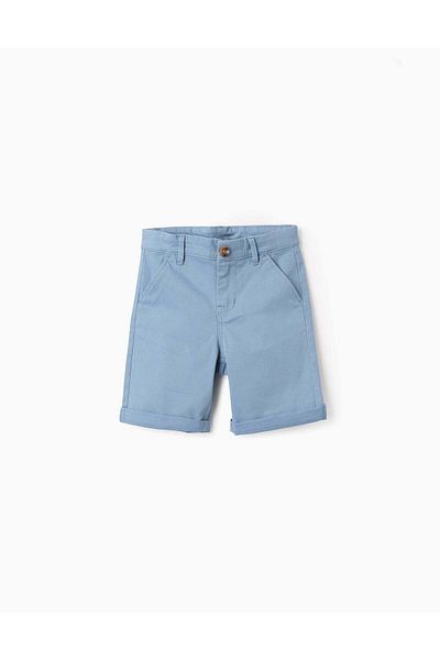Ziddy Chino Twill Shorts for Boys, Light Blue