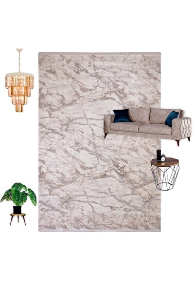 Ceremonyhome Modern Kahve Krem Ve Gri Halı – Saçaklı Salon, Oturma Odası, Yat...