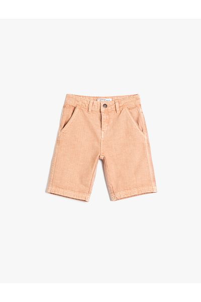 Koton Denim Shorts Pocket Cotton