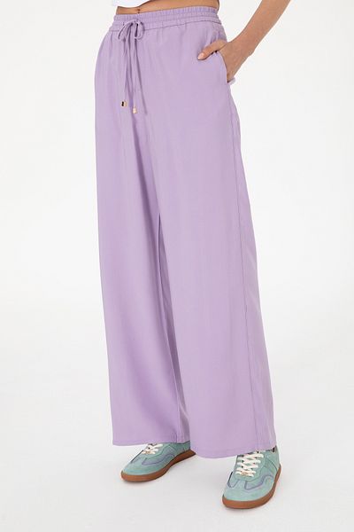 U.S. Polo Assn. Women's Lilac Loose Relax Fit Canvas Trousers 50300357 -Vr034