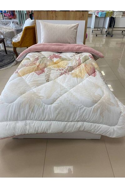argehome Single Double Sided Luxury Welsoft Elite Quilt Soft Fleece Quilt and Pillow Case Alena Powder