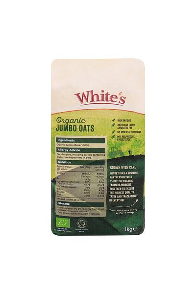WHİTE'S White's Organic Jumbo Oats 1 kg