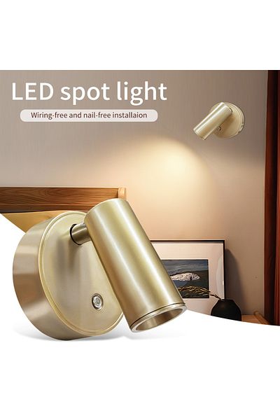 Choice Gold Led Light Magnetic Usb Rechargeable Wall Light Spotlight Wireless No Punch Reading Light