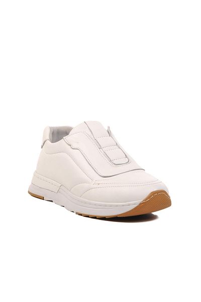 AYAKMOD Pantofi casual de damă anatomici din piele naturală albă AY387 Z