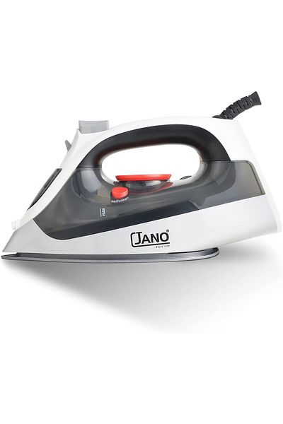 JANO Electric Steam Iron, Dry Steam Spray Burst Vertical Steam, 2000w, Black/white - E05215