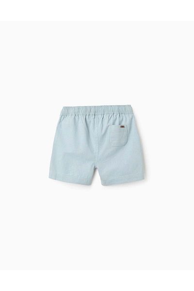 Ziddy Cotton and Linen Shorts for Baby Boys, Green
