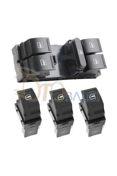 otobalcı Volkswagen Golf 5 - 6 Cam Açma Düğmesi Anahtarı Takım 2006--2011