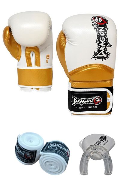 Dragondo Carbon Dragon Boxing Gloves Muay Thai Set 3Pcs